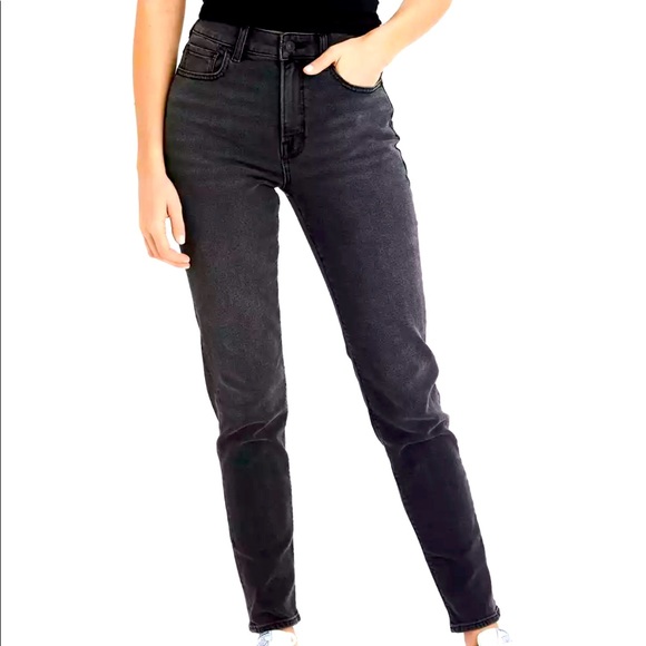 American Eagle Outfitters Denim - American Eagle, High Waist, Mom Jeans, Black/Size4